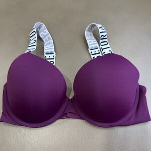 Victoria's Secret Deep Purple Bra with Logo Straps